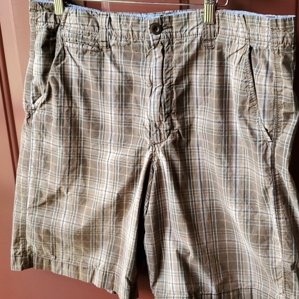 Merona 36w brown plaid shorts - Picture 4 of 8